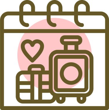 Takvim simgesi, vektör illüstrasyonu basit tasarım