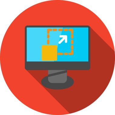 bilgisayar izleme simgesi, vektör illüstrasyonu