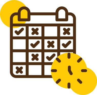 Dolu takvim tarihi simgesi - taslak biçimi