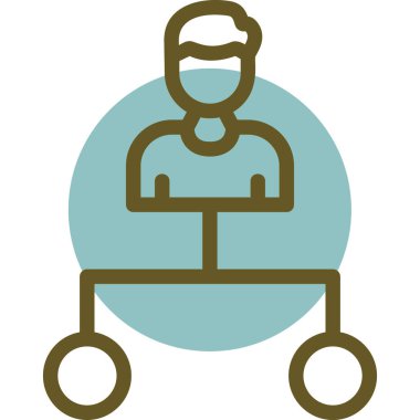 Tekerlekli sandalyeli adam. basit vektör