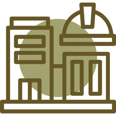 bina simgesi, basit vektör illüstrasyonu