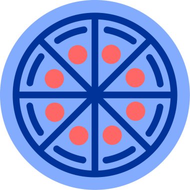 Pizza simgesinin vektör illüstrasyonu