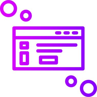 Tarayıcı. Web simgesi basit illüstrasyon