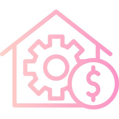 Ev ikonu. Web için ev vektör simgelerinin basit illüstrasyonu