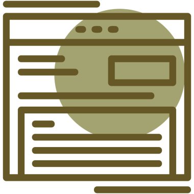 tarayıcı simgesi, vektör illüstrasyonu