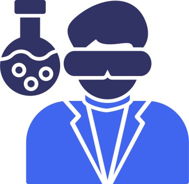 vr man modern simge, vektör illüstrasyonu