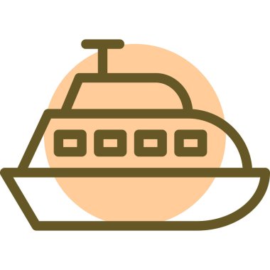 Bir gemi simgesinin vektör çizimi