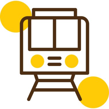 tren. Web simgesi basit illüstrasyon