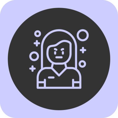 kadın avatar simgesi, vektör illüstrasyonu