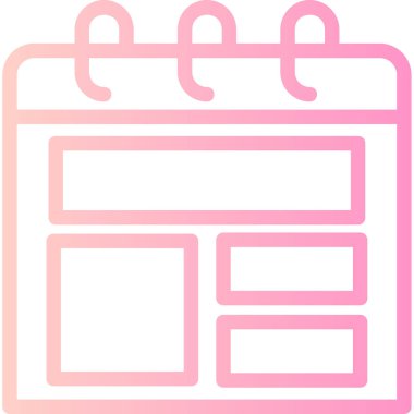 Takvim simgesinin vektör illüstrasyonu