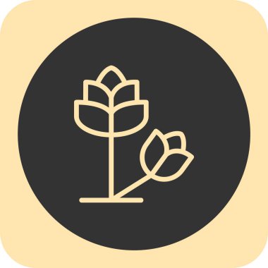 Çiçek simgesinin vektör illüstrasyonu