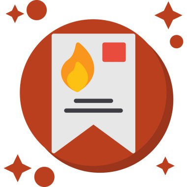 Yangın. Web simgesi basit illüstrasyon