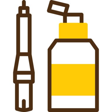 boya fırçası simgesi, vektör illüstrasyonu