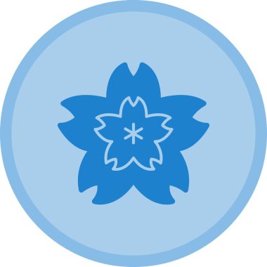 Çiçek. Web simgesi basit illüstrasyon