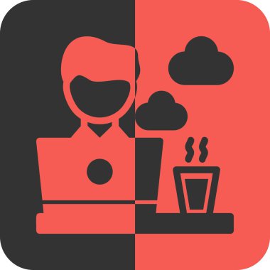 Bulut hesaplama. Basit vektör illüstrasyonu