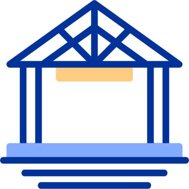 mimari ev inşa simgesi - taslak biçimi