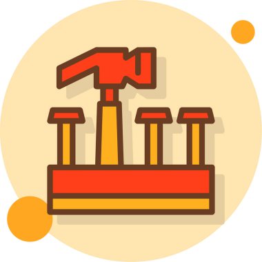 Düz tasarımda inşaat araçları vektör simgesi