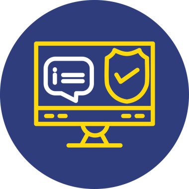 Bilgisayar monitörü simgesi. Web için bilgisayar izleyici vektör simgelerinin özet çizimi