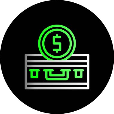 Para için. Web simgesi basit illüstrasyon