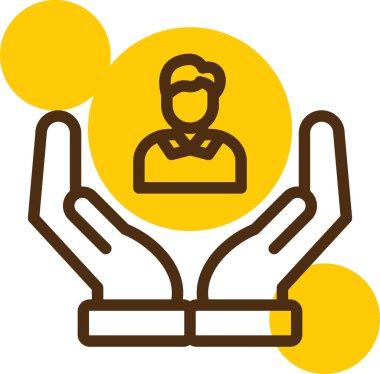 Bir işaret ile insan elinin vektör illüstrasyonu