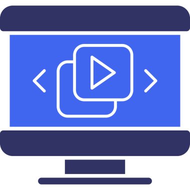 Bilgisayar. Web simgesi basit illüstrasyon