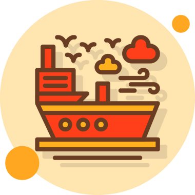 Tekne. Web simgesi basit illüstrasyon