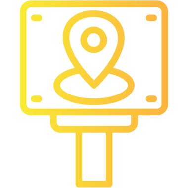 harita simgesi vektör illüstrasyonu