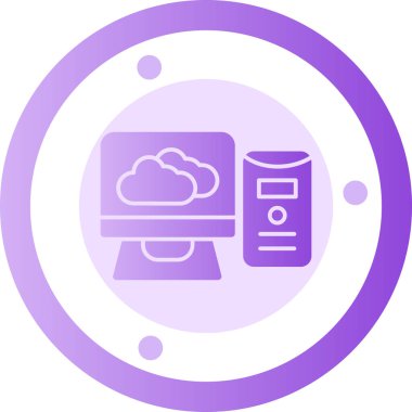 bulut veri depolama simgesi vektör çizimi çizimi