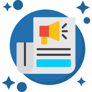 Haberler. Web simgesi basit illüstrasyon