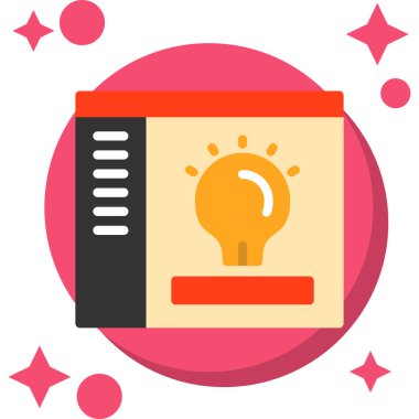 Ampul fikri yaratıcı simgesi - biçiminde