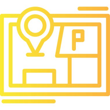 harita simgesi vektör illüstrasyonu