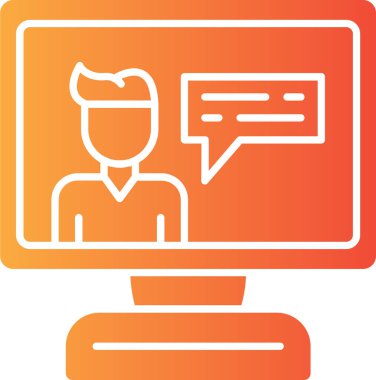 Konuş. Web simgesi basit illüstrasyon