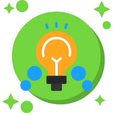 Düz biçimli bir fikir ampul simgesi