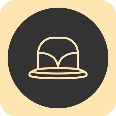 Bir şapka simgesinin vektör illüstrasyonu