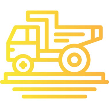 araba dağıtım aracı simgesi ana hat biçiminde