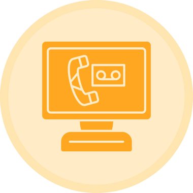 - Telefon. Web simgesi basit illüstrasyon