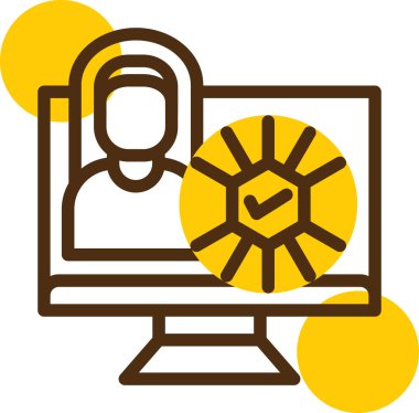 Dizüstü bilgisayarı olan bir adamın vektör çizimi