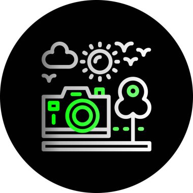 kamera simgesi vektör illüstrasyonu