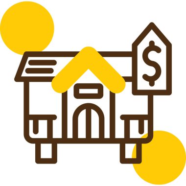 Emlak simgesi, vektör illüstrasyonu