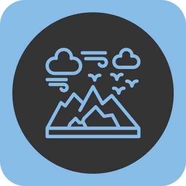 vektör dağ simgesi illüstrasyonu