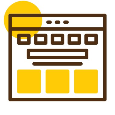 Web tarayıcı simgesi vektör illüstrasyonu