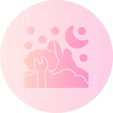 Ay ikonu vektör illüstrasyonu