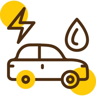 Bir araba simgesinin vektör illüstrasyonu