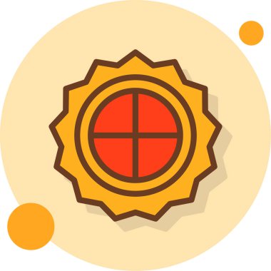 Güneş. Web simgesi basit illüstrasyon