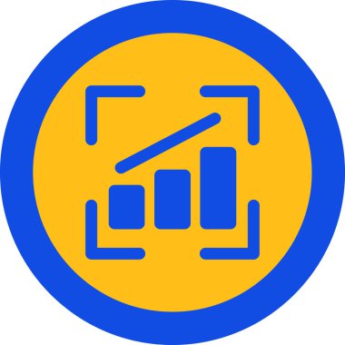 çubuk grafik simgesi, vektör çizimi.