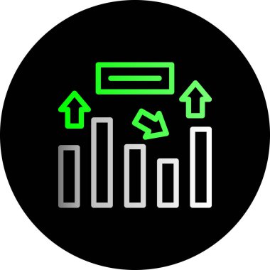 çubuk çizelgesi vektör illüstrasyonu