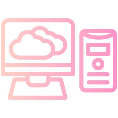 veri depolama. Web simgesi basit illüstrasyon