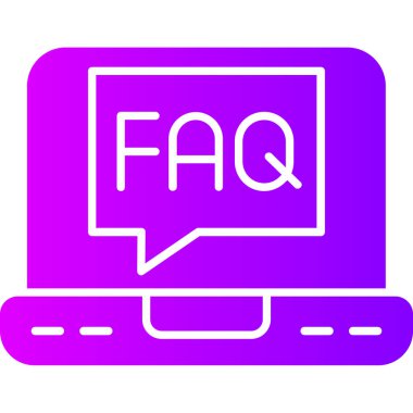 Faq. Web simgesi basit tasarım