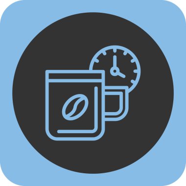 vektör kahve bardağı simgesi, basit vektör illüstrasyonu