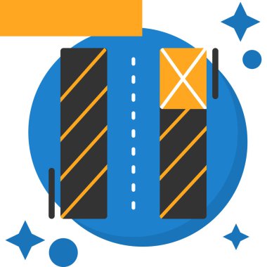 yol & ilüstrasyonu için ulaşım düz simgesi